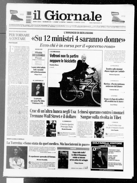 Il giornale : quotidiano del mattino